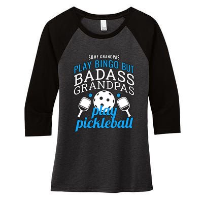 Pickleball Funny Ace Dink Serve KC Kitchen Funny Coffee Wine Women's Tri-Blend 3/4-Sleeve Raglan Shirt