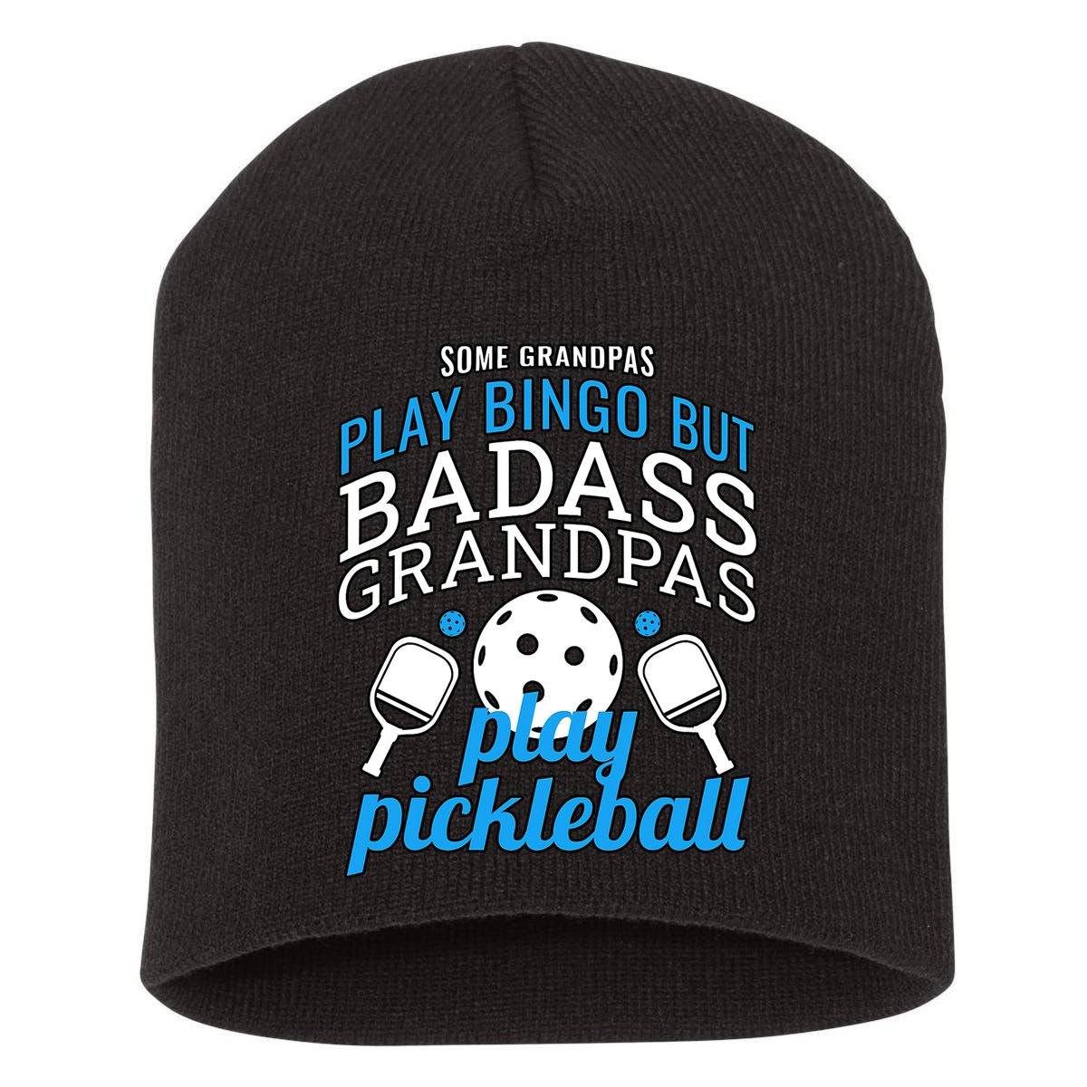 Pickleball Funny Ace Dink Serve KC Kitchen Funny Coffee Wine Short Acrylic Beanie