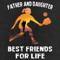 Pickleball Father And Daughter Best Friends 7 Panel Mesh Trucker Snapback Hat