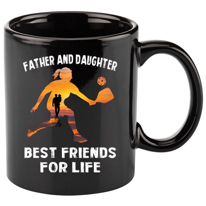 Pickleball Father And Daughter Best Friends 11oz C Handle Ceramic Mug