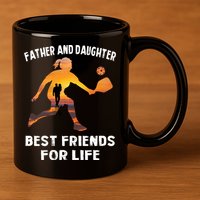 Pickleball Father And Daughter Best Friends 11oz C Handle Ceramic Mug