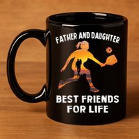 Pickleball Father And Daughter Best Friends 11oz C Handle Ceramic Mug