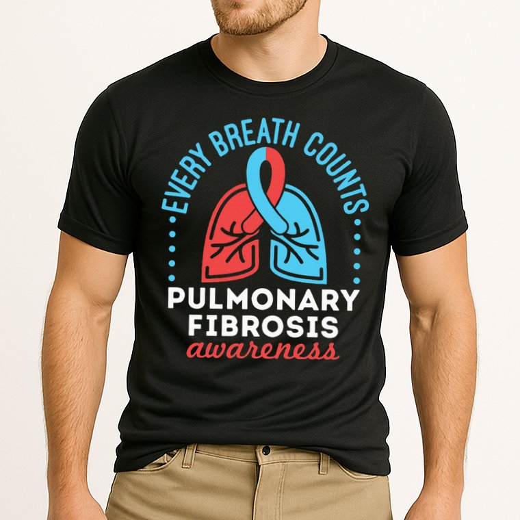 Pulmonary Fibrosis Awareness Every Breath Counts  Cooling Performance Crew T-Shirt