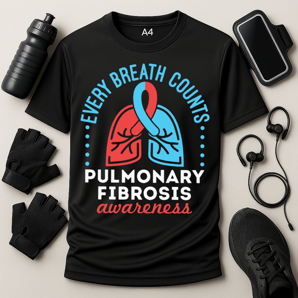 Pulmonary Fibrosis Awareness Every Breath Counts  Cooling Performance Crew T-Shirt
