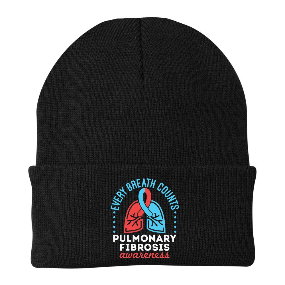 Pulmonary Fibrosis Awareness Every Breath Counts  Beanie