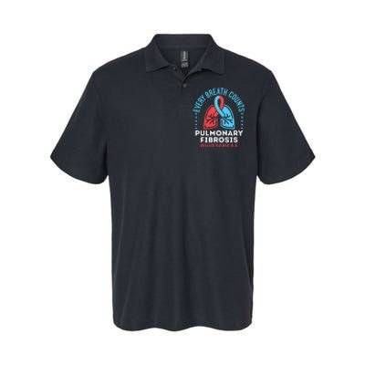 Pulmonary Fibrosis Awareness Every Breath Counts  Softstyle Adult Sport Polo