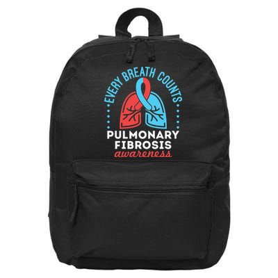 Pulmonary Fibrosis Awareness Every Breath Counts  16 in Basic Backpack