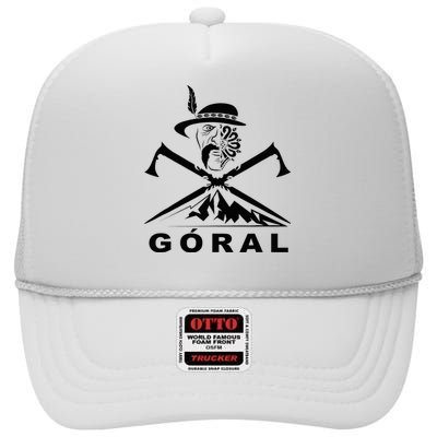 Polish Folk Art Goral Polish Highlander Polski Goral High Crown Mesh Back Trucker Hat