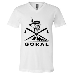 Polish Folk Art Goral Polish Highlander Polski Goral V-Neck T-Shirt