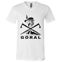 Polish Folk Art Goral Polish Highlander Polski Goral V-Neck T-Shirt