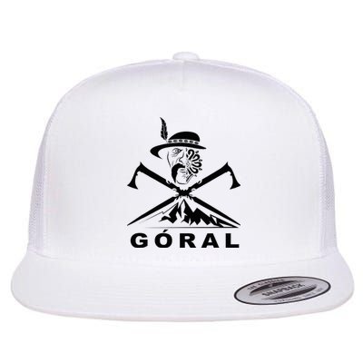 Polish Folk Art Goral Polish Highlander Polski Goral Flat Bill Trucker Hat