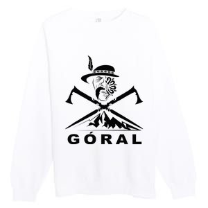 Polish Folk Art Goral Polish Highlander Polski Goral Premium Crewneck Sweatshirt