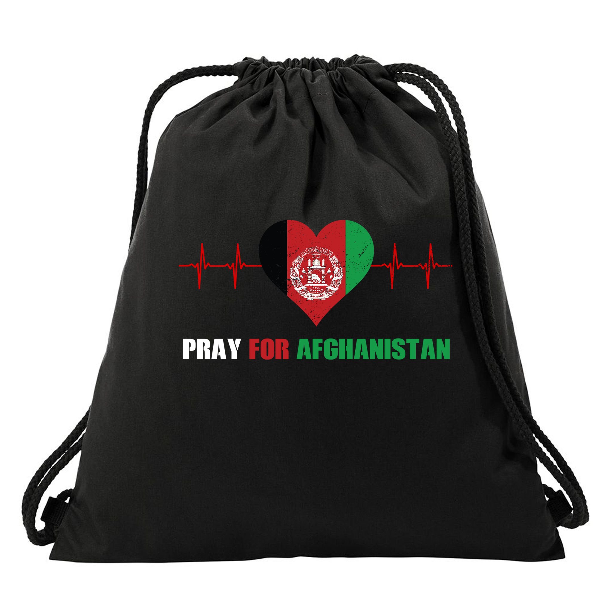 Pray For Afghanistan Drawstring Bag