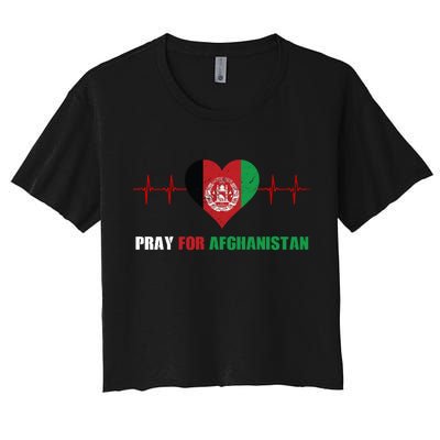 Pray For Afghanistan Women's Crop Top Tee