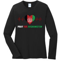 Pray For Afghanistan Ladies Long Sleeve Shirt