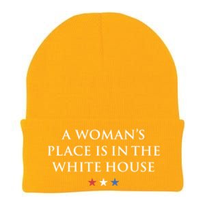 President Feminist A S Place Is In The White House Funny Gift Knit Cap Winter Beanie