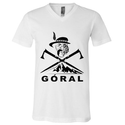 Polish Folk Art Goral Polish Highlander Polski Goral V-Neck T-Shirt