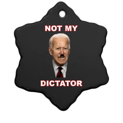 PedoHitler Not My dictator Funny Anti Joe Biden Ceramic Star Ornament