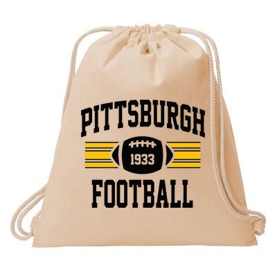 Pittsburgh Football Athletic Vintage Sports Team Fan Drawstring Bag