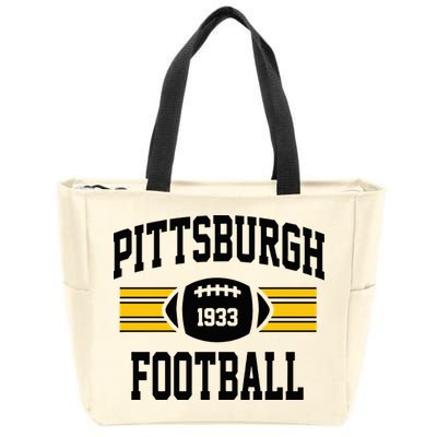 Pittsburgh Football Athletic Vintage Sports Team Fan Zip Tote Bag