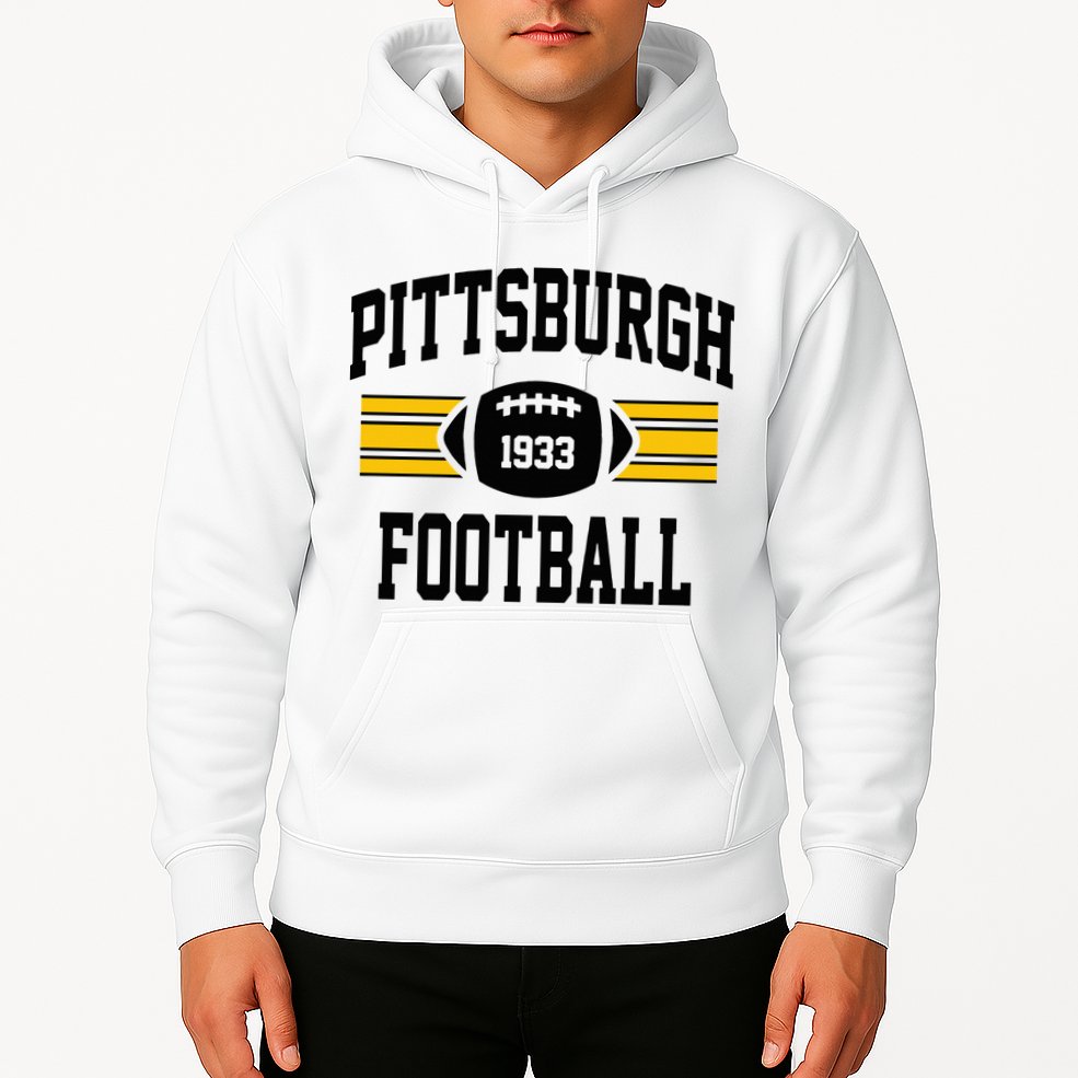 Pittsburgh Football Athletic Vintage Sports Team Fan Hoodie