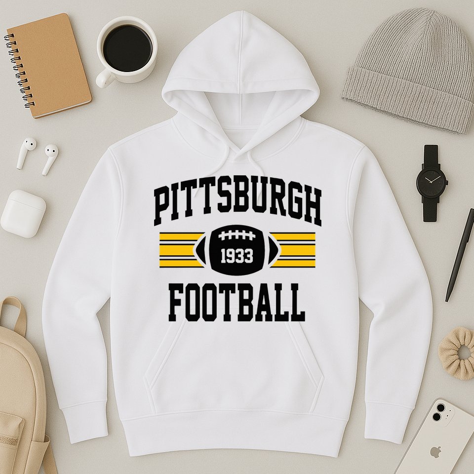 Pittsburgh Football Athletic Vintage Sports Team Fan Hoodie