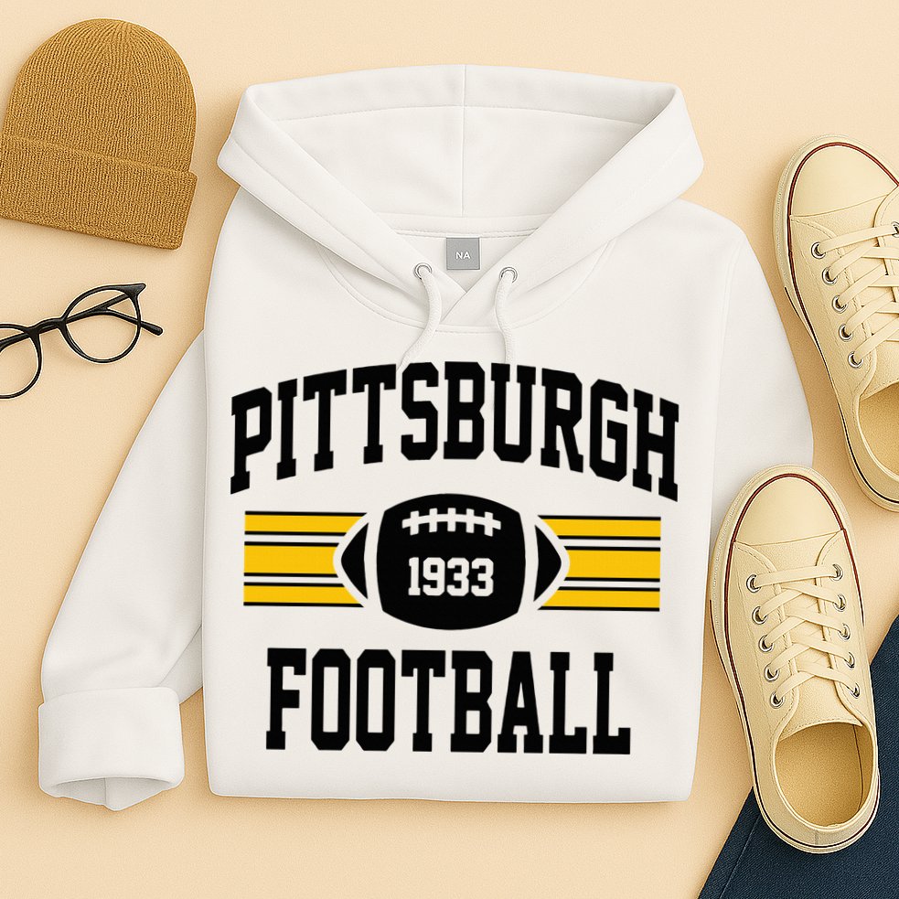 Pittsburgh Football Athletic Vintage Sports Team Fan Hoodie