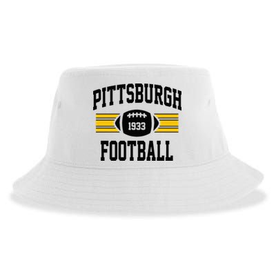 Pittsburgh Football Athletic Vintage Sports Team Fan Sustainable Bucket Hat