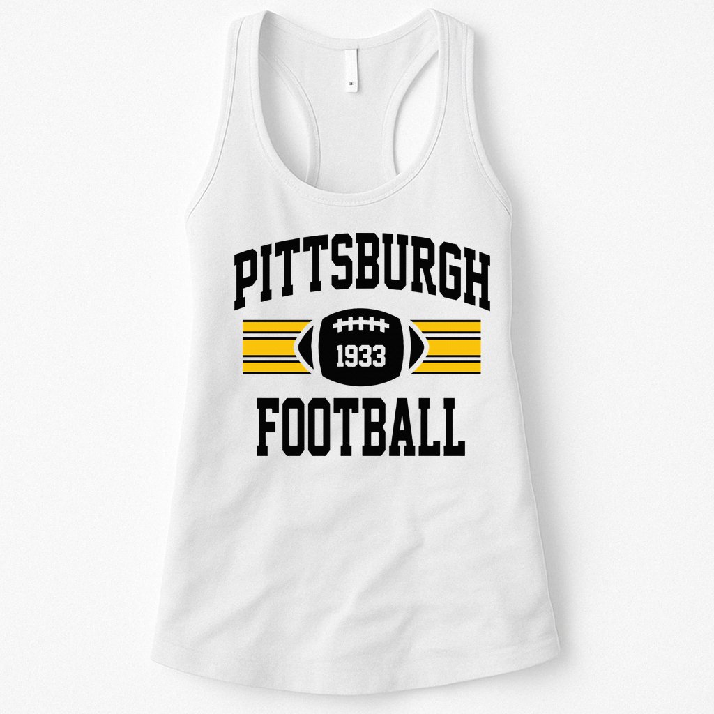 Pittsburgh Football Athletic Vintage Sports Team Fan Womens Tank Top