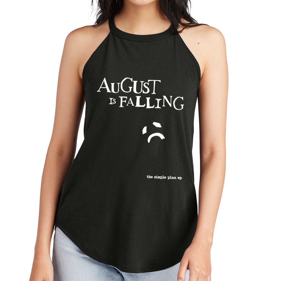 Pat Finnerty August Is Falling The Simple Plan Ep Women's Perfect Tri Rocker Tank