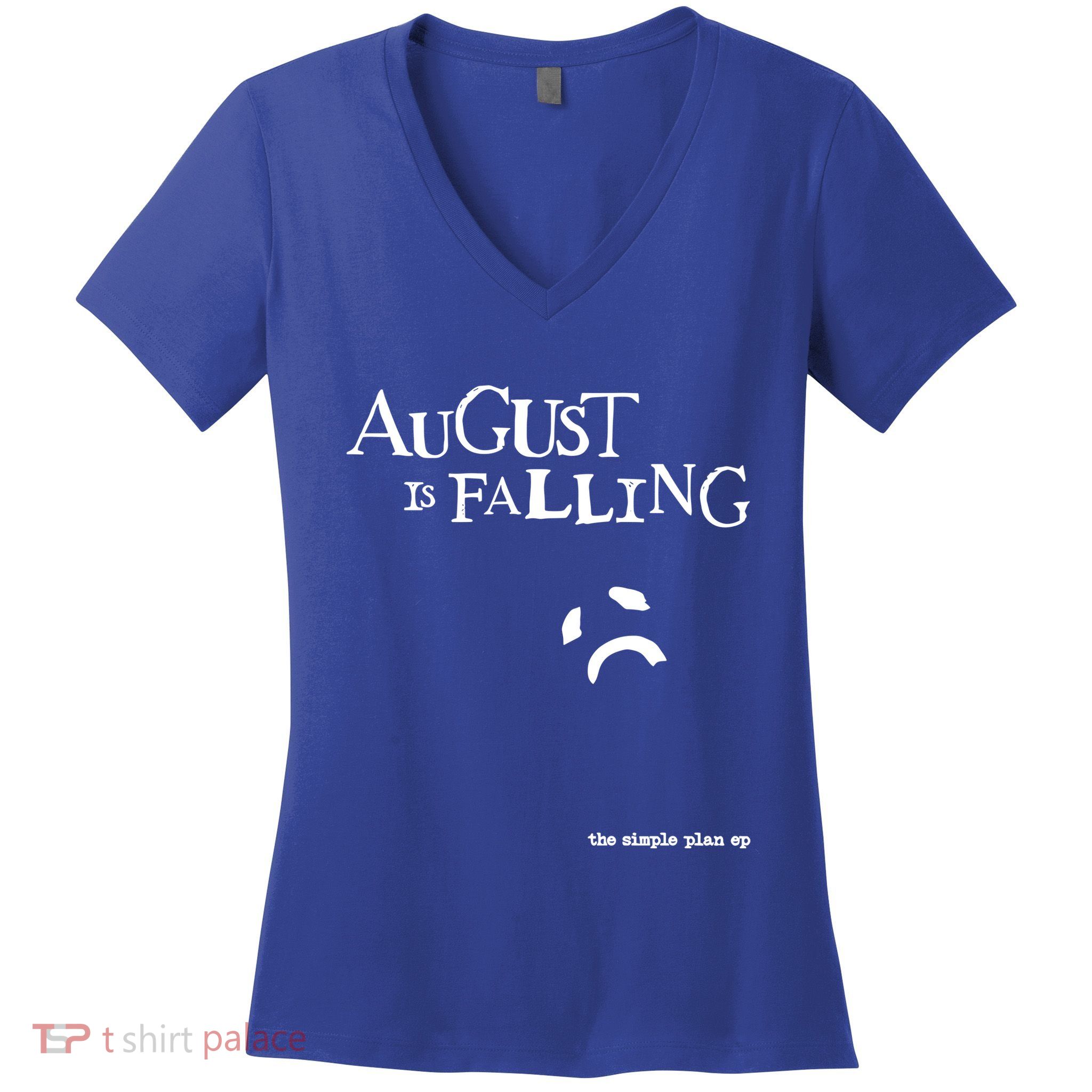 Pat Finnerty August Is Falling The Simple Plan Ep Women's V-Neck T-Shirt