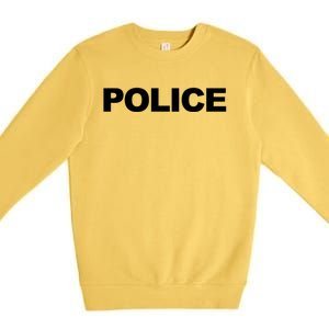 Police Front And Back Print Law Enforcet Police Gift Premium Crewneck Sweatshirt