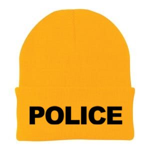 Police Front And Back Print Law Enforcet Police Gift Knit Cap Winter Beanie