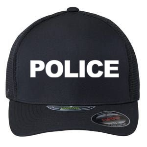 Police Front And Back Print Law Enforcet Police Gift Flexfit Unipanel Trucker Cap