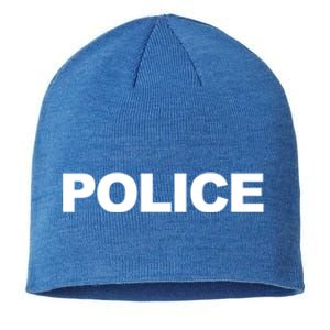 Police Front And Back Print Law Enforcet Police Gift Sustainable Beanie