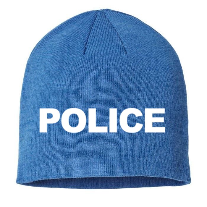 Police Front And Back Print Law Enforcet Police Gift Sustainable Beanie