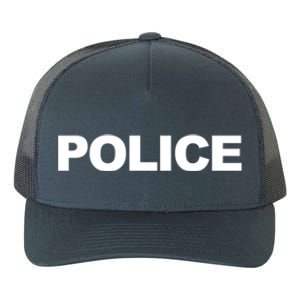 Police Front And Back Print Law Enforcet Police Gift Yupoong Adult 5-Panel Trucker Hat