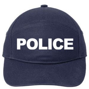 Police Front And Back Print Law Enforcet Police Gift 7-Panel Snapback Hat