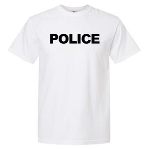 Police Front And Back Print Law Enforcet Police Gift Garment-Dyed Heavyweight T-Shirt