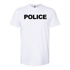 Police Front And Back Print Law Enforcet Police Gift Softstyle CVC T-Shirt