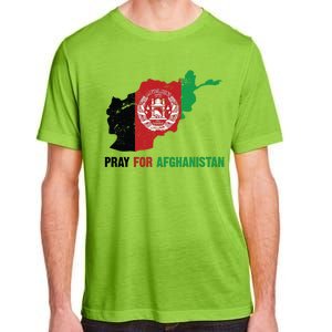 Pray For Afghanistan Flag Map Adult ChromaSoft Performance T-Shirt