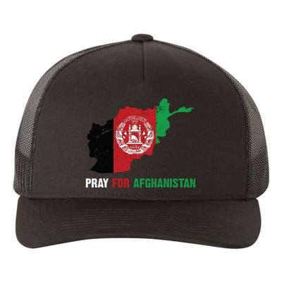 Pray For Afghanistan Flag Map Yupoong Adult 5-Panel Trucker Hat