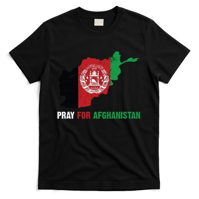 Pray For Afghanistan Flag Map T-Shirt