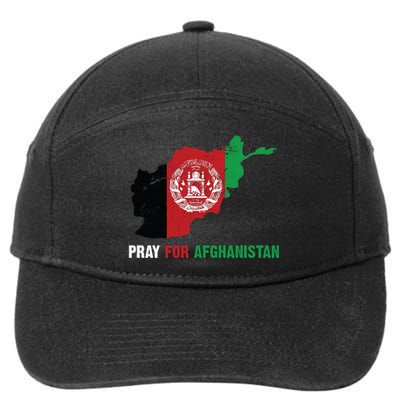 Pray For Afghanistan Flag Map 7-Panel Snapback Hat