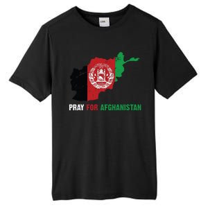 Pray For Afghanistan Flag Map Tall Fusion ChromaSoft Performance T-Shirt