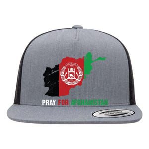 Pray For Afghanistan Flag Map Flat Bill Trucker Hat