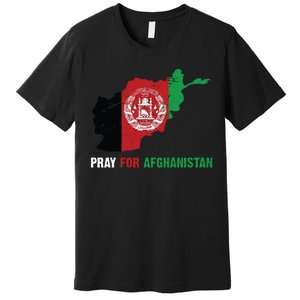 Pray For Afghanistan Flag Map Premium T-Shirt