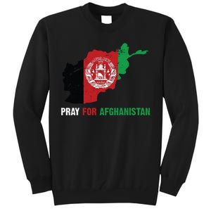 Pray For Afghanistan Flag Map Tall Sweatshirt