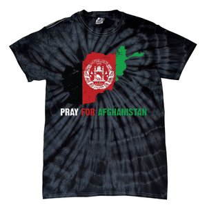 Pray For Afghanistan Flag Map Tie-Dye T-Shirt