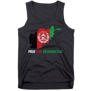 Pray For Afghanistan Flag Map Tank Top